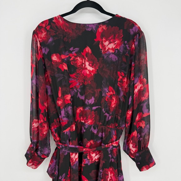 J JASON WU CHIFFON FIT‎ & FLARE MIDI FLORAL DRESS 1X - Picture 13 of 14